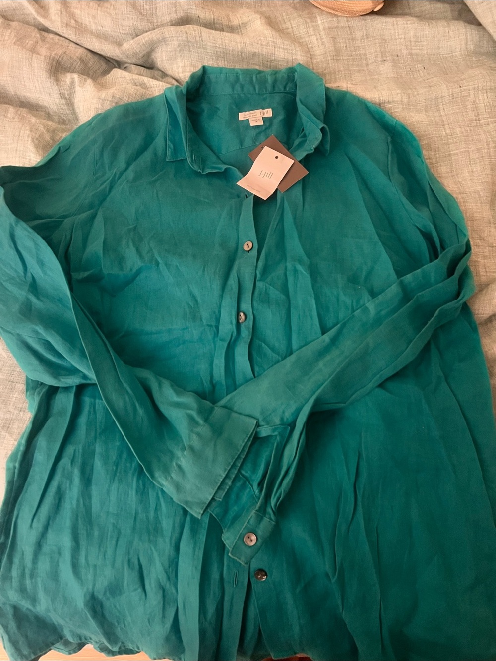 100% linen button down NWT